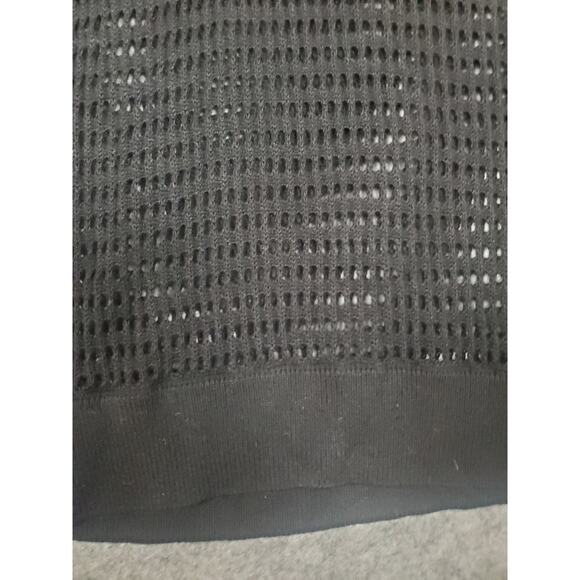 Express Women's Size Small Black Fish Net Raglan Sleeve Sweater - Picture 4 of 6